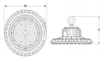 Υπαίθριος κύβος κοu'φωμάτων φωτισμού κόλπων zhhb-05-200 οδηγήσεων 200W υψηλός - αλουμίνιο υλικό UFO περιβλημάτων highbay